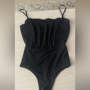 Black Corset Bodysuit
